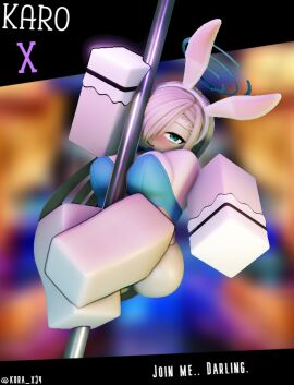 1girls 3d asuna_(blue_archive) blue_archive blurry_background dialogue female inviting kora_x looking_at_viewer nightclub pole pole_dancing roblox robloxian self_upload solo strip_club tagme twitter_username