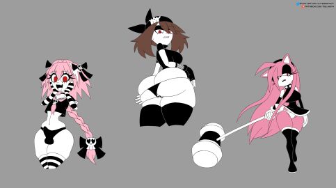 amy_blackrose amy_rose ass astolfo_(fate) black_and_white bubble_ass bubble_butt bulge cameltoe erection exposed_panties fate/grand_order fate_(series) female femboy furry goth looking_at_viewer male may_(pokemon) pokemon pulling_panties pussy scary_face sonic_(series) sonic_the_hedgehog_(series) stripped_socks thigh_high_boots thighhighs tkb_nsfw trap