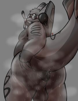 absurd_res aircraft aircraft_wings airplane_dragon anthro ass big_butt dragon eyewear goggles goggles_on_face hi_res jet_engine kenayneko male mythological_creature mythological_scalie mythology overweight overweight_anthro overweight_male propeller scalie solo vehicle