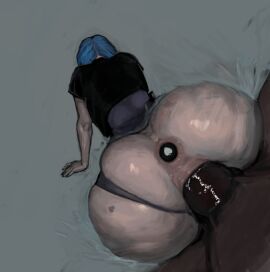 anal_plug blue_hair buttplug dark-skinned_male dark_skin fatteacoffee female interracial light-skinned_female light_skin male on_hands_and_knees original original_character queen_of_spades sex spade_buttplug vixenp