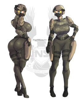ass big_ass big_breasts big_butt big_thighs breasts clothed cute_marine_(halo) female halo halo_(game) halo_(series) halo_reach solo solo_female spartandoodles tagme unsc_marine voluptuous voluptuous_female