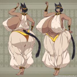 1girls ass big_ass big_breasts big_butt boobs_bigger_than_head breasts breasts_bigger_than_head dark-skinned_female dark_skin egyptian egyptian_female female female_focus female_only hataraki_ari huge_ass huge_boobs huge_breasts huge_butt original original_character thick_thighs thighs translucent_clothing transparent_clothing