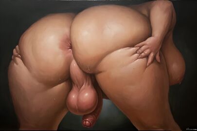 ai_generated animated asshole large_balls large_penis plump tagme venus_body venus_futa video wide_hips