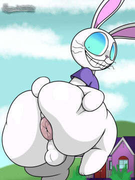 anthro anus balls big_ass bunchy_(pretty_blood) pretty_blood sinner20033 thicc thicc_thighs