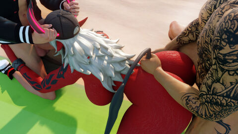 1girls 2boys 3d age_difference ass balls bangs beach big_ass big_balls big_breasts big_butt big_cock big_penis black_hair breasts cum cum_inside demon demon_girl demon_horns desdemona_(fortnite) doggy_style double_penetration epic_games evil_eyes family family_sex fellatio female fortnite horn_grab horns incest long_hair male mmf_threesome mommy_kink mother mother_and_child mother_and_son muscular muscular_female muscular_male muscular_thighs on_knees penis red_body red_eyes red_skin spitroast step-incest succubus sucking tail_grab tattooed_male tattoos thick_thighs thighs threesome toshiyuki_(ya_path) violation white_hair ya_path yoshida_(ya_path)