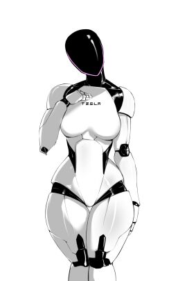 1girls body_writing breasts clank_clank_clank faceless faceless_character featureless_breasts featureless_crotch female head_tilt hourglass_figure humanoid joints knees_together_feet_apart masoq095 medium_breasts naked no_navel pantylines robot robot_girl robot_humanoid robot_joints screen_face solo solo_female tagme technically_nude tesla tesla_bot white_background