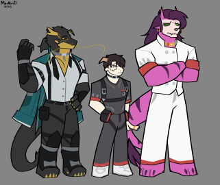 absurd_res anthony_drescar_(markusd) anthro black_body black_fur bovid caprine clothing demon dragon eastern_dragon enti_orasia_(entitropy) fur hi_res horn male mammal markusd mihoyo muscular muscular_male mythological_creature mythological_scalie mythology scalie sheep skulldog_(species) sprix_(sprixlnine) yellow_body yellow_eyes yellow_fur yellow_horn zenless_zone_zero