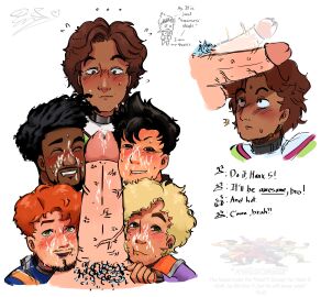 6boys astonished big_penis black_hair blonde_hair blush blush_lines brown_hair cum cum_drip cum_on_face date_everything denial dialogue doodle gangbang gay_sex ginger_hair hank_1_(date_everything) hank_2_(date_everything) hank_3_(date_everything) hank_4_(date_everything) hank_5_(date_everything) jean-loo_pissoir_(date_everything) looking_at_viewer male male_only multiple_boys multiple_males penis pubic_hair recoil self_upload sweat sweating t0astand3ggs t0astandeggs text the_hanks_(date_everything) transparent_png watermark