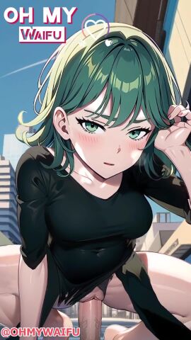 1boy 1girls 9:16 ai_generated animated climax cowgirl_position cum cum_in_pussy cum_inside cumming_together cumming_while_penetrated cumming_while_penetrating female green_eyes green_hair longer_than_30_seconds male ohmywaifu one-punch_man patreon_username penis penis_in_pussy pussy sex short_hair squirting tagme tatsumaki video