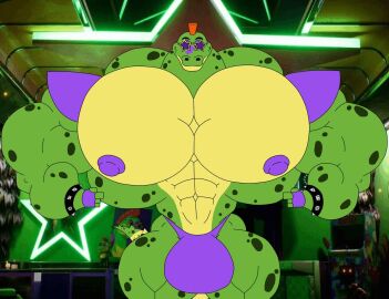 animated bara big_bulge five_nights_at_freddy's five_nights_at_freddy's:_security_breach fnaf male male_only male_solo montgomery_gator_(fnaf) monty_gator muscular muscular_male pec_bounce pecs solo yaoi