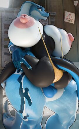 absurd_res ambiguous_gender animal_humanoid anthro areola balls big_breasts bikini black_body blue_body bodily_fluids breasts clothed clothing cobra colored_nails deep_penetration duo erect_nipples erection genital_fluids genitals glistening glistening_body glistening_skin green_eyes gynomorph herm_(lore) hi_res huge_breasts huge_hips huge_thighs humanoid intersex markings montgomery_glands nails nipples non-mammal_breasts not_furry nude outline outlined outlines partially_clothed penetration penis raised_hips reptile reptile_humanoid saggy_balls scales scalie scalie_humanoid sex snake spots spotted_body spotted_markings spotted_scales standing standing_sex swimwear tail thick_thighs two-piece_swimsuit vympel wide_hips