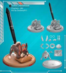 3_toes 3d_(artwork) 4_fingers absurd_res aki_(zackary911) anal anal_sex animal_genitalia animal_penis animal_sex_toy anthro anthro_penetrated antlers anus ass balls big_ass big_butt biped blush bodily_fluids brown_body brown_fur brown_hair cum digital_media_(artwork) ejaculation eyewear featureless_crotch feet figurine fingers from_behind_position fur genital_fluids genitals glasses grey_body grey_fur hair hare-shovel hi_res horn humanoid jackalope lagomorph male mammal multicolored_body multicolored_fur penetration penis red_scarf scarf sex sex_toy solo stylus tan_body tan_fur toes toy two-tone_body two-tone_fur