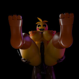 1girls 3d 3d_(artwork) animatronic big_breasts breasts chica_(fnaf) creepy dark-skinned_male female five_nights_at_freddy's five_nights_at_freddy's_2 fnaf fnaf2 male mytrueform nipple_piercings runaboo_chica scary straight toy_chica_(fnaf) voluptuous