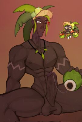 balls bara big_balls big_penis bulge cock cookie_run cookie_run_kingdom cum farm_island_merchant first_porn_of_character food gay male male_only penis reaperkun7 sweat yaoi