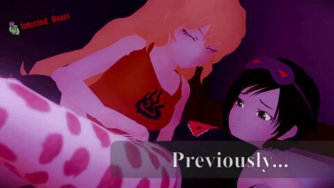 2boy 4girls animated armored_male bisexual_female blake_belladonna blowjob blue_eyes boobjob breasts clothed_female covering_mouth cowgirl_position cum cum_in_pussy cum_inside cum_leaking cum_leaking_out_of_pussy delalicious3 different_breast_sizes dildo dildo_in_pussy double_dildo double_sided_dildo downward_dog erect_penis grabbing_another's_breast grabbing_from_behind half-dressed half_naked half_naked_female handjob holding infected_heart jaune_arc jmbchiefva long_hair long_hair_female masturbation mizzpeachy penetration ponytail purple_eyes robotic_arm ruby_rose rwby sex sex_from_behind silver_eyes sleepwear sound stand_and_carry_position standing standing_doggy_style standing_sex sun_wukong_(rwby) tagme video voice_acted watching_sex weiss_schnee yang_xiao_long yellow_eyes yinyama