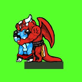 animated bates_(oh_so_hero!) bfad big_penis dragon dragon_humanoid furry gay grab_the_butt joe_(oh_so_hero!) male male/male oh_so_hero! penis so_hero yaoi