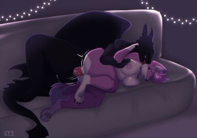 absurd_res ass balls big_breasts black_body blue_eyes bodily_fluids breasts canid canine closed_eyes digital_media_(artwork) dragon dreamworks duo erection european_mythology female female_penetrated fluffy fluffy_tail fox fur furniture fury_(httyd) genital_fluids genitals hair hand_on_breast happy happy_sex hi_res horn how_to_train_your_dragon kissing kissing_cheek licking licking_another looking_at_another looking_pleasured lying male male/female male_penetrating male_penetrating_female mammal motion_lines multicolored_body multicolored_fur mythological_creature mythological_scalie mythology night_fury nipples nude on_side on_sofa one_eye_closed open_mouth pawpads paws penetration penile penis purple_body purple_fur purple_hair pussy scalie sex shyryp simple_background smile sofa tail thick_thighs tongue tongue_out two-tone_body two-tone_fur vaginal_penetration western_dragon white_body white_fur wide_hips wings wink