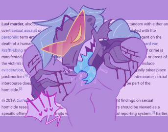 1boy ambiguous_gender claws cunnilingus cuts digital_drawing_(artwork) eating_pussy female helluva_boss long_tongue male male_focus monster pov pussy rolando_(helluva_boss) scratch_marks scratches scratching