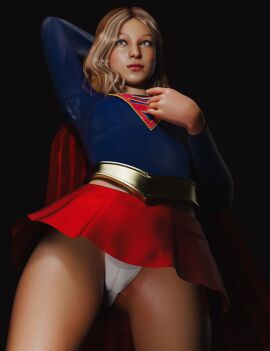1girls 3d 3d_(artwork) 3dcg absurd_res absurdres agent_4_tea_se7en arms_behind_back arrowverse bare_legs bare_thighs blonde-haired_female blonde_female blonde_hair blue_eyes breasts camel_toe cameltoe cape dc dc_comics female female_focus female_only fully_clothed g-string hand_on_breast high_resolution highres kara_danvers kara_zor-el legs melissa_benoist midriff miniskirt panties panty_peek pantyshot pinup pinup_girls pinup_pose puffy_pussy pussy pussy_lips pussy_peek pussy_visible_through_panties pussy_visible_through_thong red_miniskirt red_skirt render revealing_clothes shiny_hair short_skirt skirt small_breasts solo_female solo_girl supergirl supergirl_(cw) supergirl_(series) superhero superhero_costume superheroine superman_(series) thong thong_panties thong_peek thong_underwear under_skirt underwear upskirt viewed_from_below white_g-string white_panties white_thong white_thong_panties white_underwear