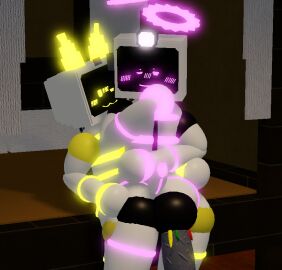 2boys 3d :3 anal_sex bisexual_male fucked_senseless gay gay_sex goofylookin halo headlamp horns male male_penetrating_male medium_penis on_bed on_lap penis roblox robot source_request tv_head_robot wires