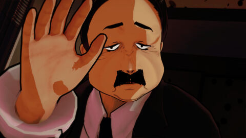 1boy grabbing human male male_only masculine moustache murdoch_swan pervert solo spy_x_family