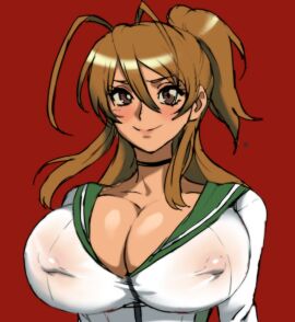 2024 alternate_version_available big_breasts breasts colored_skin female highschool_of_the_dead huge_breasts jay-marvel large_breasts light-skinned_female light_skin portrait rei_miyamoto sketch solo solo_female