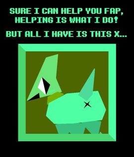 2d ambiguous_gender angular anus blush blush_lines colbumo drilly_(garn47) english_text garn47 looking_at_viewer newgrounds_link solo talking text what x_anus