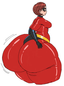 1girls ass ass_focus elastigirl fat female helen_parr huge_ass hyper_ass milf overlordzeon the_incredibles thighs white_background
