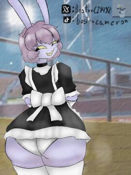 ass female female_jax glitch_productions jax_(tadc) jax_(the_amazing_digital_circus) maid_jax_(the_amazing_digital_circus) maid_outfit maid_uniform rule_63 the_amazing_digital_circus