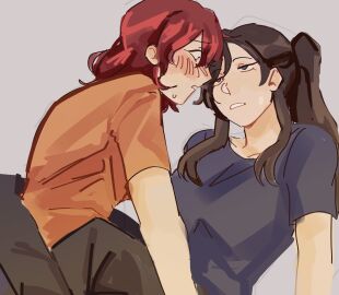 2girls about_to_have_sex about_to_kiss abusive abusive_relationship ari_(class_of_'09) aricole big_breasts black_pants blue_eyes blue_shirt blush blushing boobs breasts brown_hair class_of_'09 couple couple_(romantic) dark_pants dyed-hair dyed_hair female female_focus flustered implied_sex invitation inviting inviting_to_fuck inviting_to_sex juujjuli legs_around_partner legs_around_waist lesbian lesbian_couple light-skinned_female light_skin long_hair medium_hair nicole_(class_of_'09) obsessed obsession offering offering_sex offering_to_another orange_shirt pale-skinned_female pale_skin pants partners ponytail purple_eyes red_hair shirt sweatdrop toxic toxic_yuri unhealthy unhealthy_relationship uninterested white_body white_skin yuri