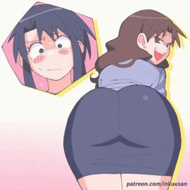 2024 2d 2d_(artwork) 2d_animation 2girls animated animated_gif ass ass_jiggle ass_shaking azumanga_daiou back back_view big big_ass big_butt butt_in_skirt butt_jiggle butt_shake butt_shaking clothed clothing curvy curvy_female fat_ass female female_focus female_only fully_clothed gif huge_ass huge_butt implied_yuri inkerton-kun inkuusan jiggling_butt large_ass large_butt looking_back loop looping_animation milf nyamo_minamo_kurosawa pencil_skirt shaking_ass shaking_butt sharp_teeth skirt smug standing standing_position teasing thick_ass thick_butt thick_thighs twerk twerking voluptuous voluptuous_female yukari_tanizaki
