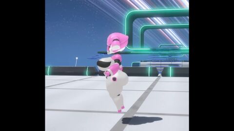 1girls ass_expansion big_ass big_breasts breast_expansion breast_growth breast_growth_(enlargement) breasts breasts_bigger_than_head bright_eyes fipetopia robot robot_boy robot_girl robot_humanoid tagme video