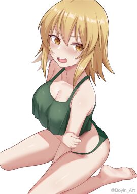 1girls alternate_version_available ass bare_arms bare_legs bare_shoulders bare_thighs barefoot big_breasts blonde_hair blush boyin breasts brown_eyes cagalli_yula_athha crop_top erect_nipples erect_nipples_under_clothes feet female female_focus female_only foot_fetish green_panties green_thong green_underwear gundam gundam_seed gundam_seed_destiny gundam_seed_freedom hi_res high_resolution highres kneeling large_breasts light-skinned_female light_skin messy_hair mobile_suit_gundam nipple_bulge nipples on_knees open_mouth pale-skinned_female pale_skin panties pinup see-through see-through_clothing soles solo solo_female solo_focus thong toes underwear very_high_resolution white_background