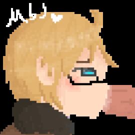 alfred_jones america_(hetalia) animated artist_signature axis_powers_hetalia blowjob face_closeup gay hetalia interracial male male_only masterbootyjiggler mbj mbj_(artist) penis pixel_animation pixel_art saliva_on_penis toony transparent_background yaoi