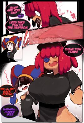 2girls big_breasts breasts doll drunk_or_something_ragatha_(the_amazing_digital_circus) embarrassed female futanari intersex jester looking_at_viewer looking_pleasured pants_down pants_pulled_down pomni pomni_(tadc) pomni_(the_amazing_digital_circus) ragatha ragatha_(tadc) ragatha_(the_amazing_digital_circus) ragdoll ryz_ryz sweat sweatdrop sweating sweaty sweaty_body the_amazing_digital_circus tongue_in_anus yuri