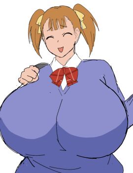 breasts female haha_musume_donburi_oppai_tokumori_bonyuu_shiru_dakude huge_breasts jpg momiji_(artist) rumi_(haha_musume_donburi) tagme twitter_link