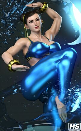 1girls 3d ass big_ass big_breasts breasts capcom chun-li clothed clothed_female clothes clothing female female_only hagiwara_studio mature_female milf pose solo straight_hair street_fighter street_fighter_6 tagme thick_thighs tight_clothing tights