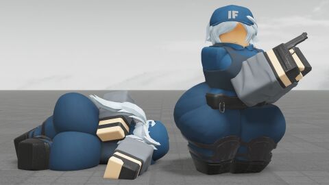 1girls 3d 3d_(artwork) 3d_model 3d_render ass ass_focus ass_up back_view baseplate big_ass big_breasts big_butt blender blender_(software) breasts bubble_butt butt_focus caffinatedbuns clothed clothed_female clothes clothing curvy curvy_body curvy_female curvy_figure curvy_hips curvy_thighs dead_ahead family_guy_death_pose female female_focus female_only gun laying_down looking_at_viewer meme meme_reference on_back on_floor pale-skinned_female pale_skin pepper_(dead_ahead) pistol police police_hat police_officer police_uniform policewoman roblox robloxian seductive source_request standing weapon weapons young young_female younger_female