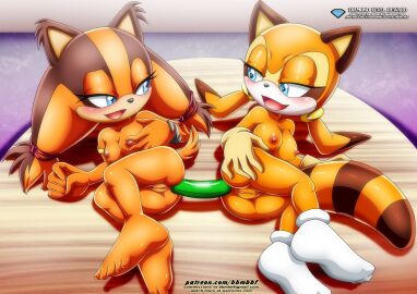 2girls anal anal_masturbation animal_genitalia bbmbbf diamond_level dildo dildo_in_ass double_dildo female furry groping_self jungle_girl marine_the_raccoon masturbation mobius_unleashed palcomix pietros_secret_club sega sex_toy sonic_(series) sonic_boom sticks_the_badger sticks_the_jungle_badger sticks_the_tejon teenage_female teenager yuri