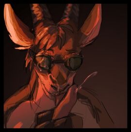 2010 animal_genitalia animal_penis anthro bodily_fluids bovid caprine cum cum_on_face cum_on_goggles digital_media_(artwork) ejaculation elfantastico eyewear female fingers genital_fluids genitals goat goggles hooved_fingers hooves horn licking male male/female mammal oral orgasm penile penis penis_lick sex solo tongue