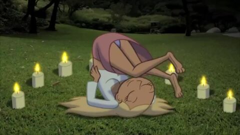 1girls 4_fingers 4_toes animated ass barefoot_on_grass big_ass big_breasts blonde_hair blue_eyes blue_panties bouncing_breasts breasts casual casual_nudity clothing cute dancing dark-skinned_female dark_skin dress edit edited editor_request female flashing flashing_breasts hippie human milf miracle_grohe no_sound official_animation official_art panties pink_dress production_studio_for_tv_series rough_draft_korea_(animation_studio) shirt shirt_lift sit_down_shut_up skirt tagme topless topless_female uncensored unknown_editor video white_shirt yoga