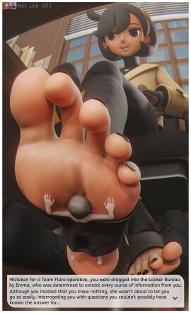 1boy 3d 3d_(artwork) 3d_render domination emma_(pokemon) emma_(pokemon_legends:_z-a) entrapment female foot_fetish foot_worship gameover giantess insole matiere_(pokemon) matiere_(pokemon_legends:_z-a) mei_lee_art nintendo pokemon pokemon_legends:_z-a pokemon_za shrinking size_difference smaller_male stirrup_footwear stirrup_legwear stirrup_stockings