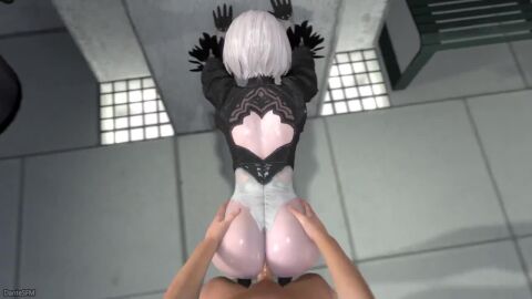 1boy 1boy1girl 1girls against_wall anal anal_sex big_ass dantesfm nier:_automata pov pov_male short_video shorter_than_30_seconds tagme video yorha_2b