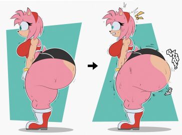 1girls amy_rose anthro ass ass_expansion ass_growth big_ass big_butt big_thighs bottom_heavy bubble_ass bubble_butt butt_expansion butt_growth doughy_ass female furry gigantic_ass hedgehog huge_ass huge_butt huge_thighs mrxrickyx sega shorts sonic_(series) sonic_the_hedgehog_(series) sweat sweating sweaty sweaty_ass sweaty_body sweaty_butt thick_ass thick_thighs workout_clothes