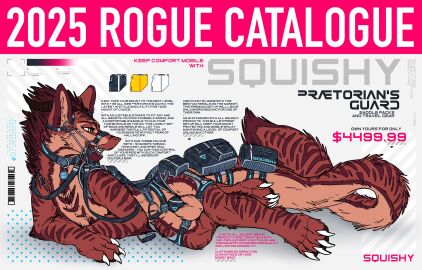 absurd_res accessory anthro bag balls chastity_cage chastity_device collar digitigrade dragon english_text fur furgonomics furred_dragon furred_scalie genitals harness hi_res horn lying male mythological_creature mythological_scalie mythology on_side scalie solo stripes tail tail_accessory tail_bag tekkymunster text