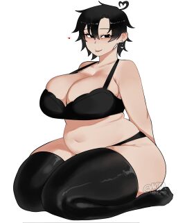 1girls akira404040 breasts chubby chubby_female cleavage female female_only huge_breasts human large_breasts lingerie revealing_clothes solo solo_female voluptuous