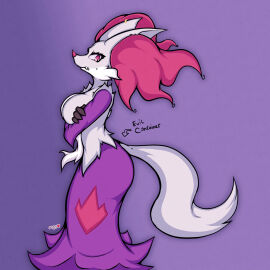 big_ass big_breasts breasts bubble_butt cleavage delphox female furry huge_ass huge_breasts mahoxy_(artist) pokemon pokemon_(species) tagme thick_thighs wide_hips