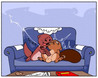 balls cashew_(fullhero) cashew_and_belle duo female feral fullhero furniture genitals handjob homework male mammal mrs._tomato_(fullhero) mustelid otter penile penis rodent sciurid seashell sex shell sofa squirrel student table teacher teacher_and_student tree_squirrel