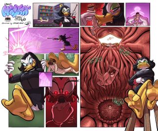 beak bird bird_beak comic cum_on_foot disney doweljump duck ducktales ducktales_(1987) foot_crush foot_on_penis giantess giantess_feet giantess_vore library magic magica_de_spell male multiple_angles penis reverse_mouth_shot stomach stomach_internal throat uvula vore webbed_feet