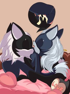 breast_sucking close-up cum cum_in_pussy cum_inside fan_character female infinite_(sonic) infinite_the_jackal j_nsfw nat_the_jachal nipple_suck oc_x_canon orginal_character original_character pillow riding riding_penis sonic_(series) sonic_oc sonic_the_hedgehog_(series) sucking_breasts sucking_nipples wholesome wholesome_sex